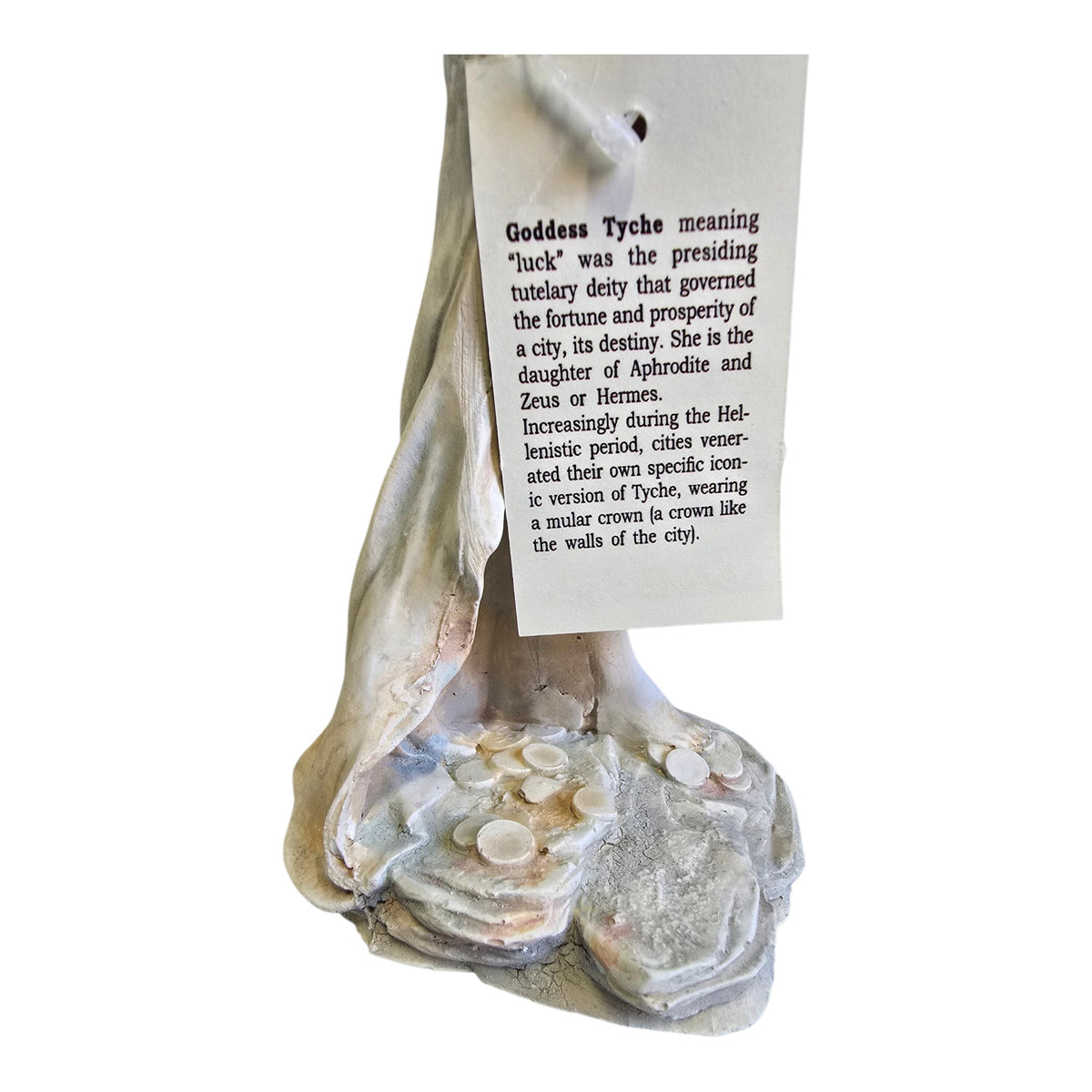 Tyche – Goddess of Chance, Fate & Fortune Alabaster Statue