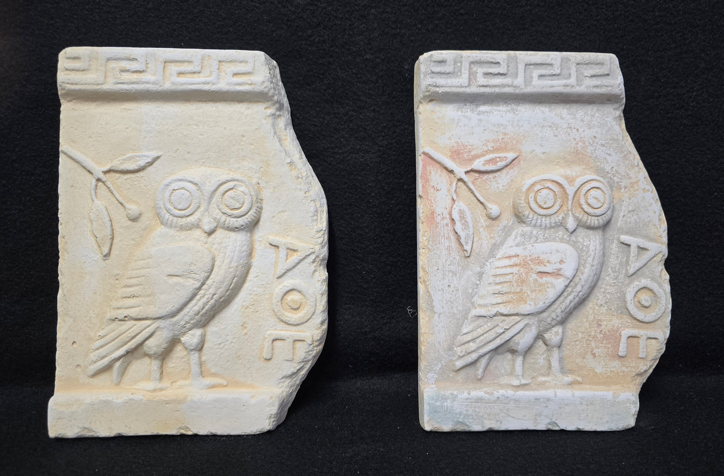 Athena's Owl of Wisdom Plaque - Handmade Greek Wall Art