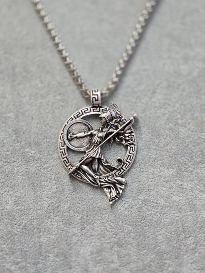 Large Athena Pendant Necklace – Strength & Elegance