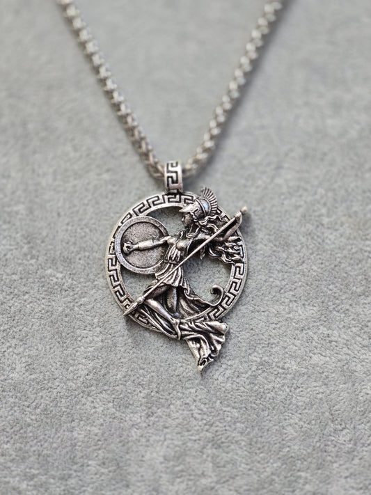 Large Athena Pendant Necklace – Strength & Elegance