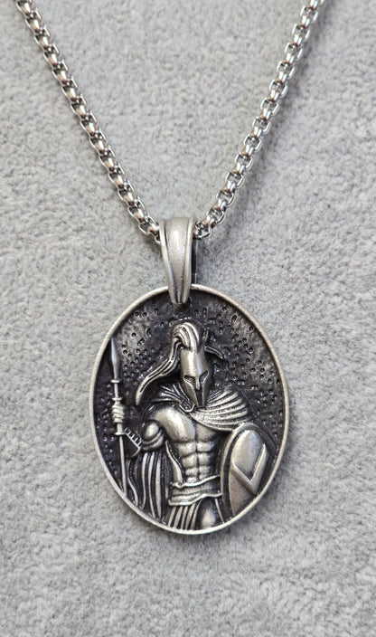 Titanium Warrior Oval Pendant - Strength & Style Combined