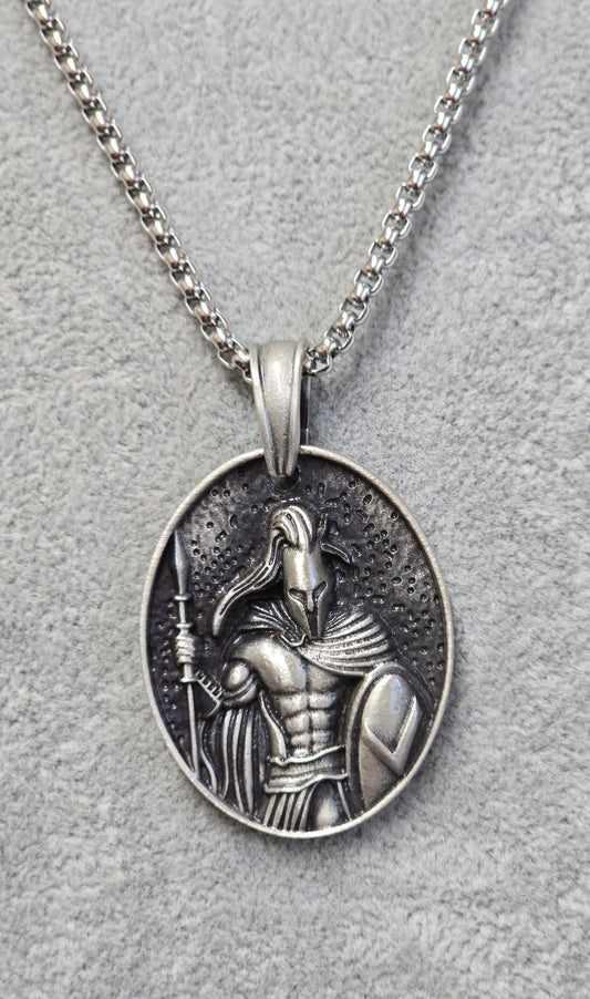 Titanium Warrior Oval Pendant - Strength & Style Combined