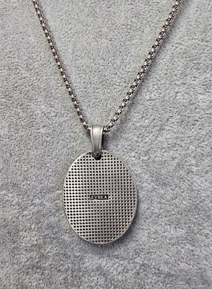Titanium Warrior Oval Pendant - Strength & Style Combined