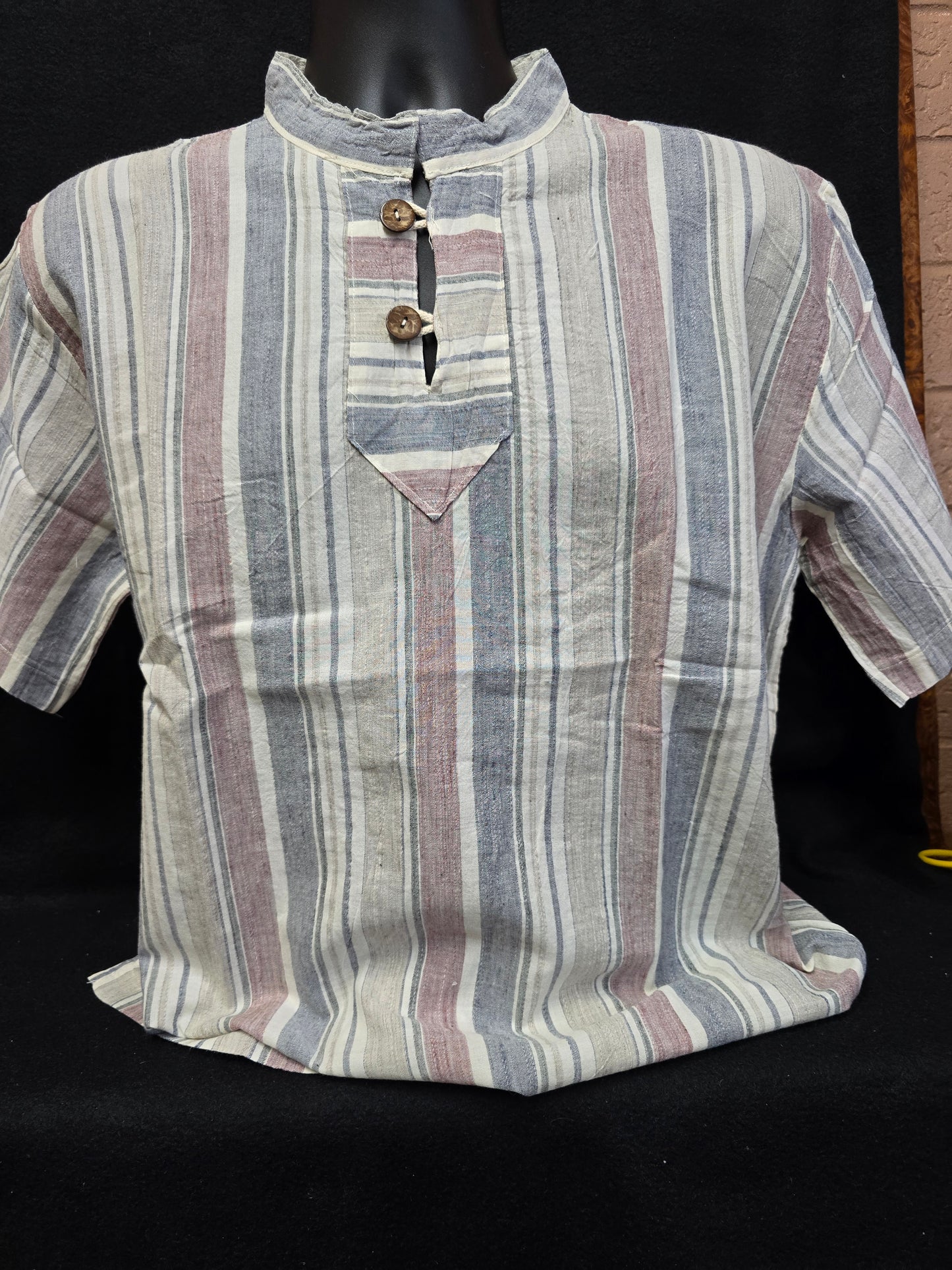 Men's Cotton Striped Shirt - Imported from Greece