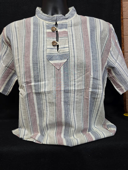 Men's Cotton Striped Shirt - Imported from Greece