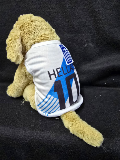 Greek Soccer Dog Plush – 40 cm Soft Toy with Jersey
