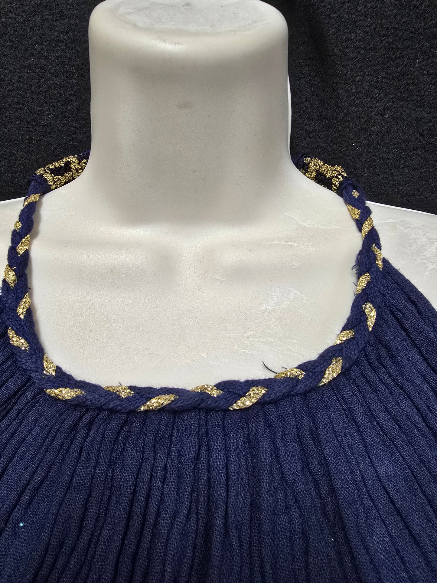 Elegant Greek Cotton Halter Dress