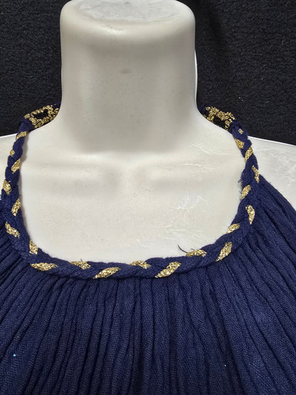 Elegant Greek Cotton Halter Dress