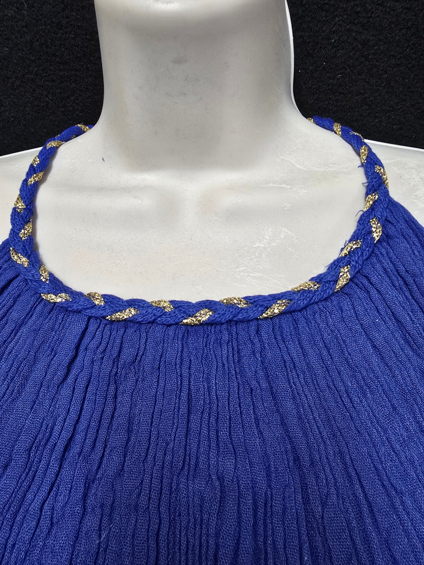 Elegant Greek Cotton Halter Dress