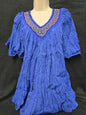 Greek-Inspired 100% Cotton Blouse with Gold Metallic