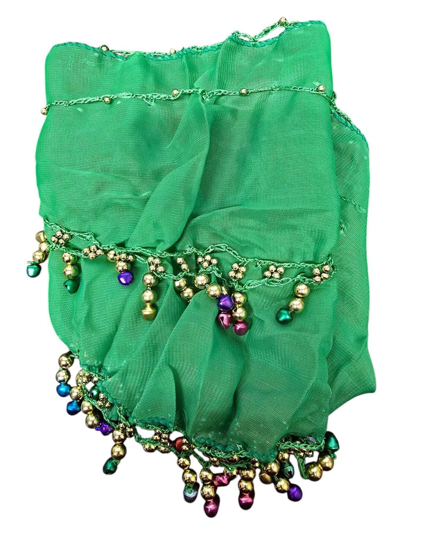 Girls Colorful Beaded Hip Scarves –Fun & Jingly Dance Scarf