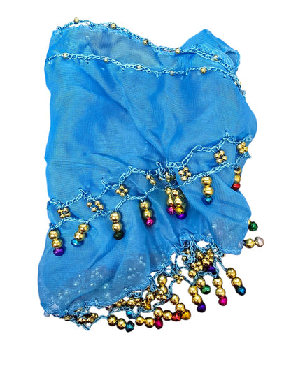 Girls Colorful Beaded Hip Scarves –Fun & Jingly Dance Scarf