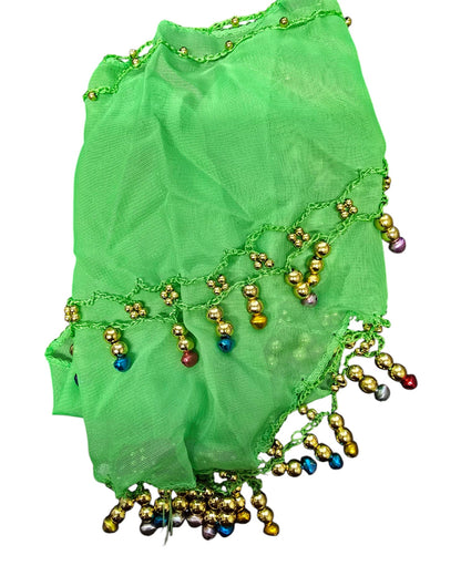 Girls Colorful Beaded Hip Scarves –Fun & Jingly Dance Scarf
