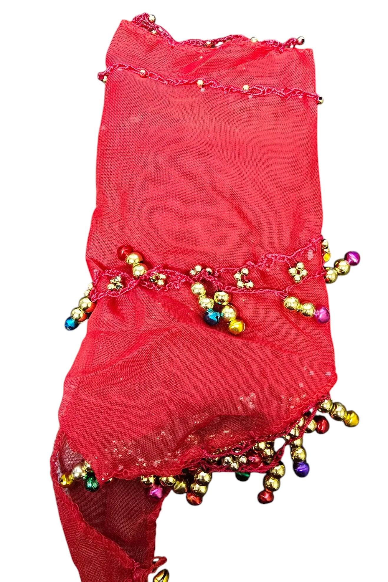 Girls Colorful Beaded Hip Scarves –Fun & Jingly Dance Scarf