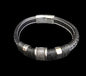 Men’s Hand-Stitched Leather Bracelet – Magnetic Closure