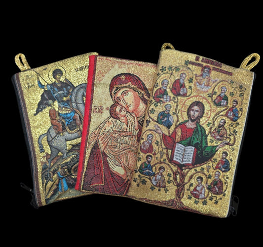 4" x 6" Religious Design Purse – Woven Carpet Material