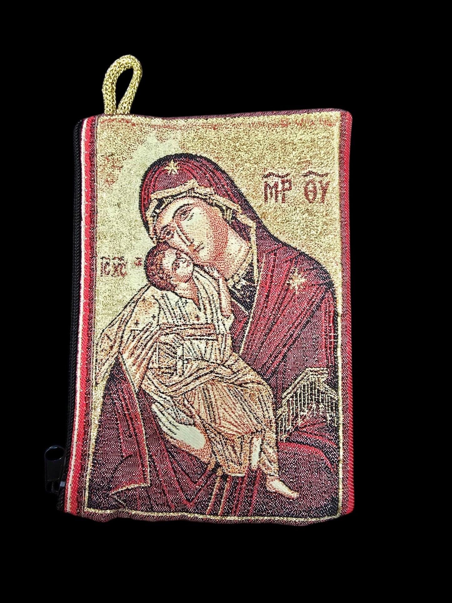 4" x 6" Religious Design Purse – Woven Carpet Material
