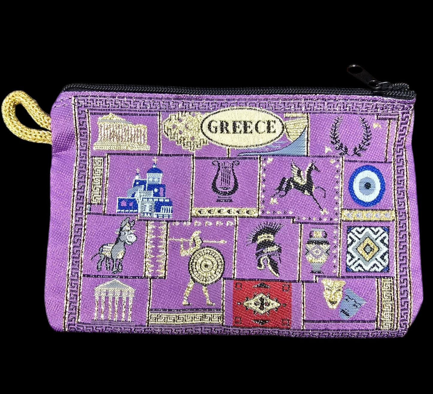 4" x 6" Greek Symbol Purse – Film-Woven Carpet Material