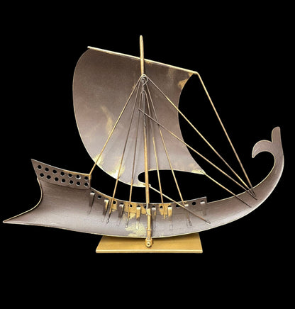 Handcrafted 3D Wrought Iron Ship – Imported from Crete