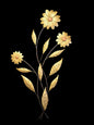Handcrafted Wrought Iron 3D Flower Bouquet Wall Art