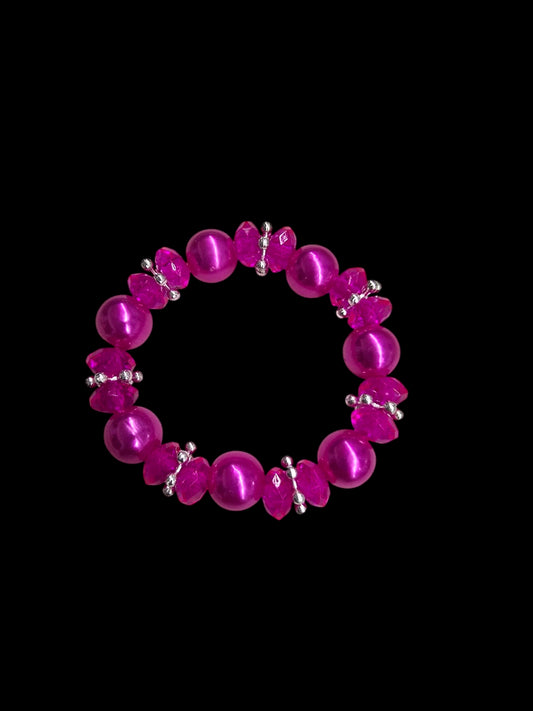 Fuschia Bead Fun Bracelet