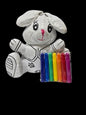 Paintable Reusable Animal Toy with Washable Markers