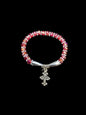 Beaded Bracelet with Antique Cross Pendant