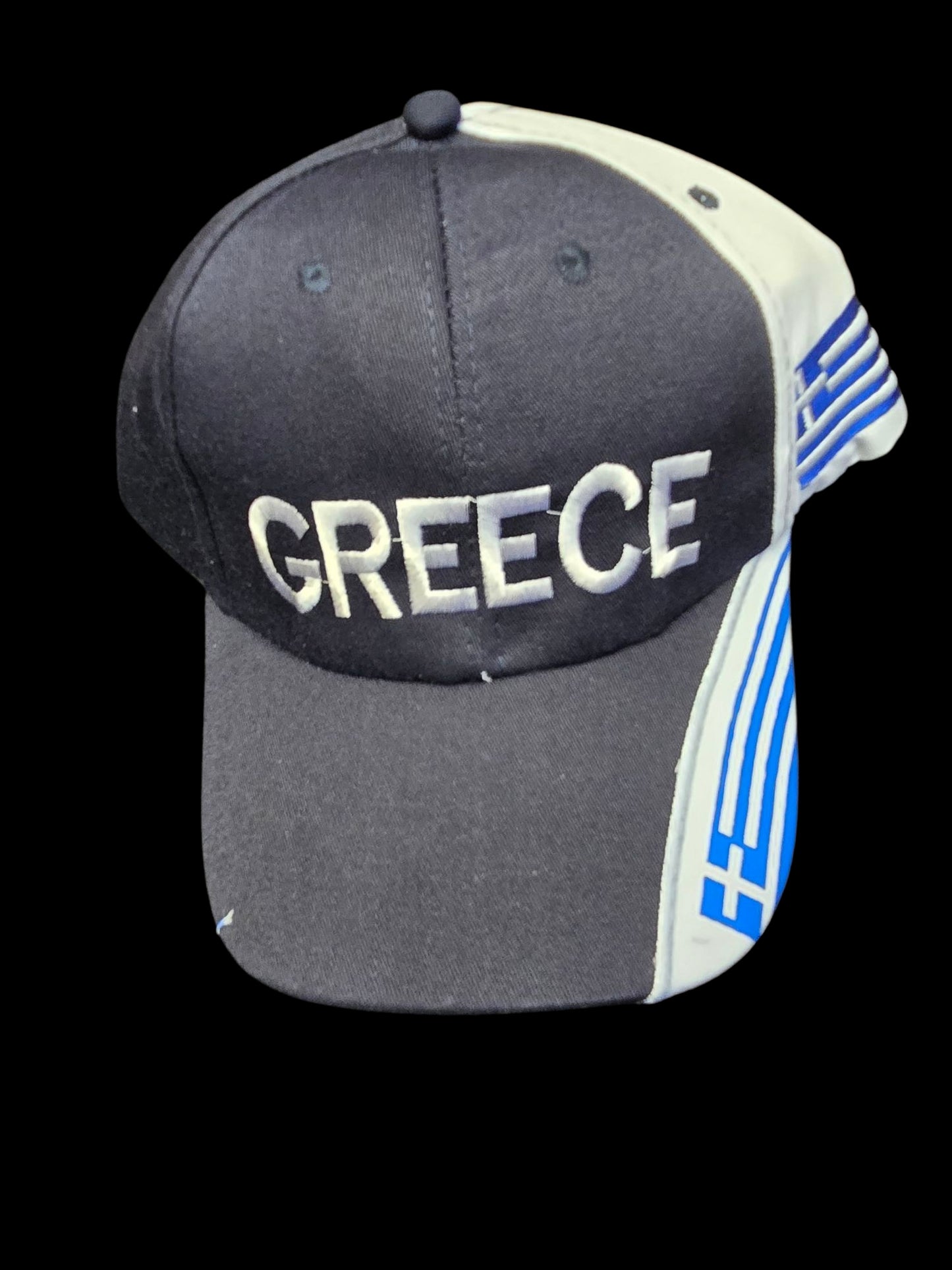 Bold Greece Embroidered Baseball Hat with Adjustable Fit and Greek Flag Patch - Assorted Colors