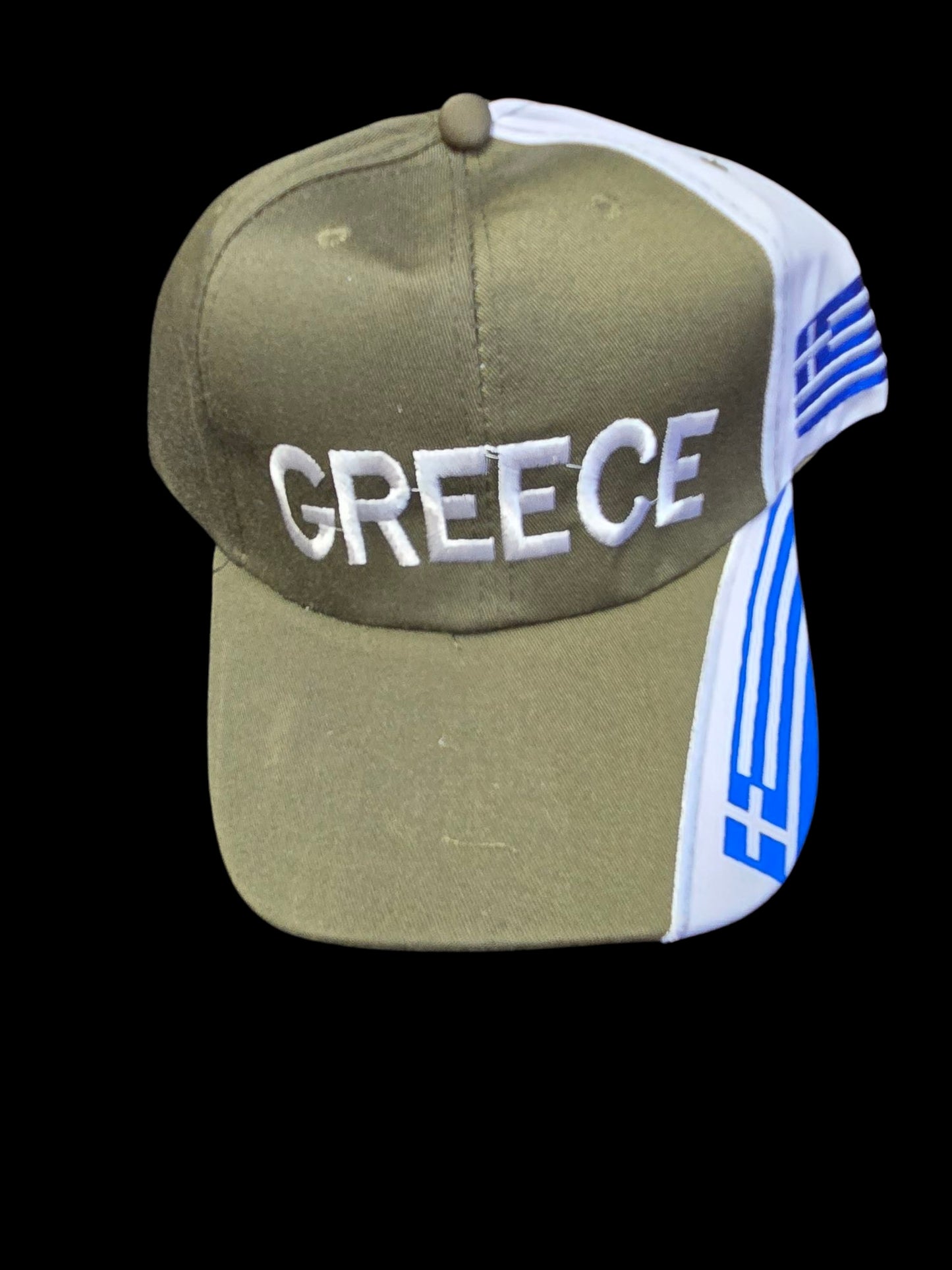 Bold Greece Embroidered Baseball Hat with Adjustable Fit and Greek Flag Patch - Assorted Colors