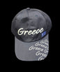 Modern Embroidered Baseball Hats with Greek Flag Patch - Adjustable and Available in Assorted Colors
