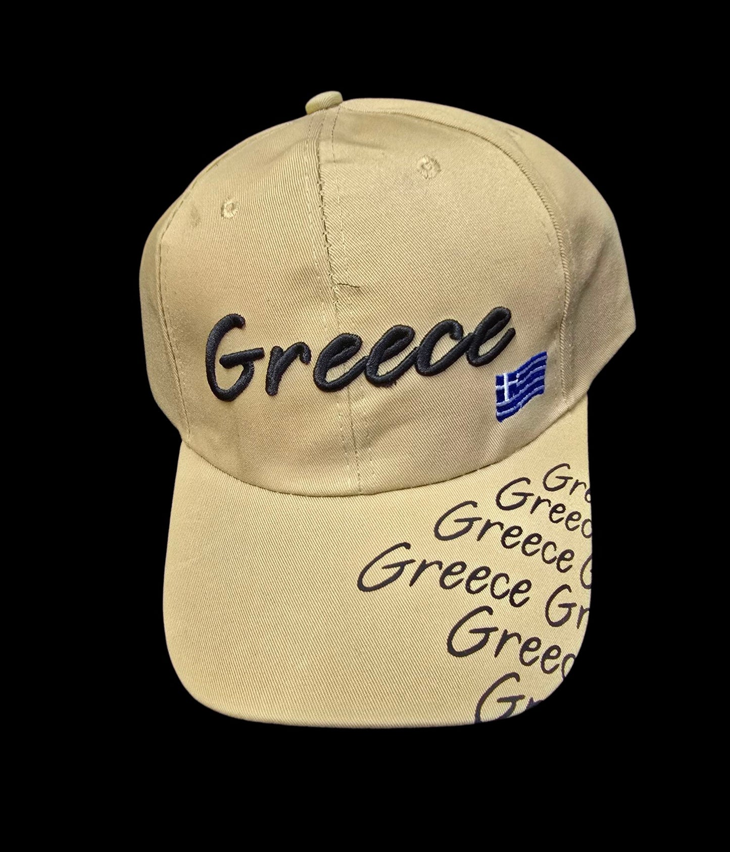 Modern Embroidered Baseball Hats with Greek Flag Patch - Adjustable and Available in Assorted Colors
