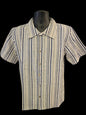 Men’s Short Sleeve Striped Cotton Button-Down – Imported from Greece