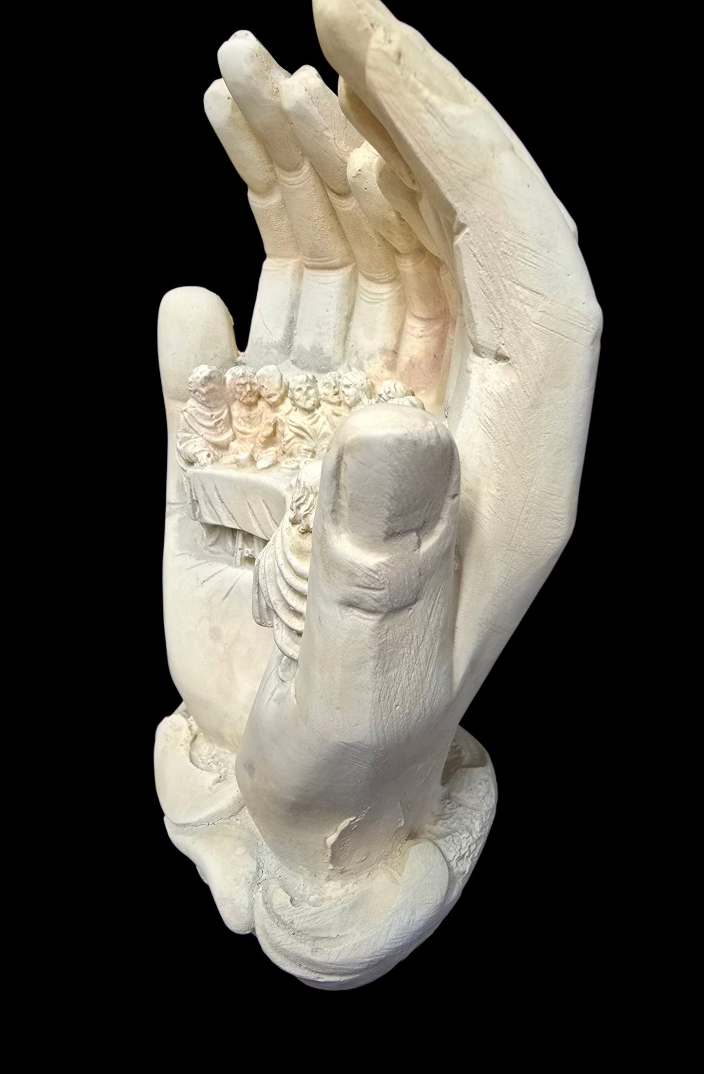 Handcrafted Alabaster “Last Supper in Hands” Statue