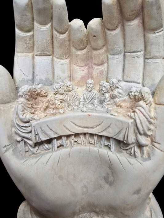 Handcrafted Alabaster “Last Supper in Hands” Statue