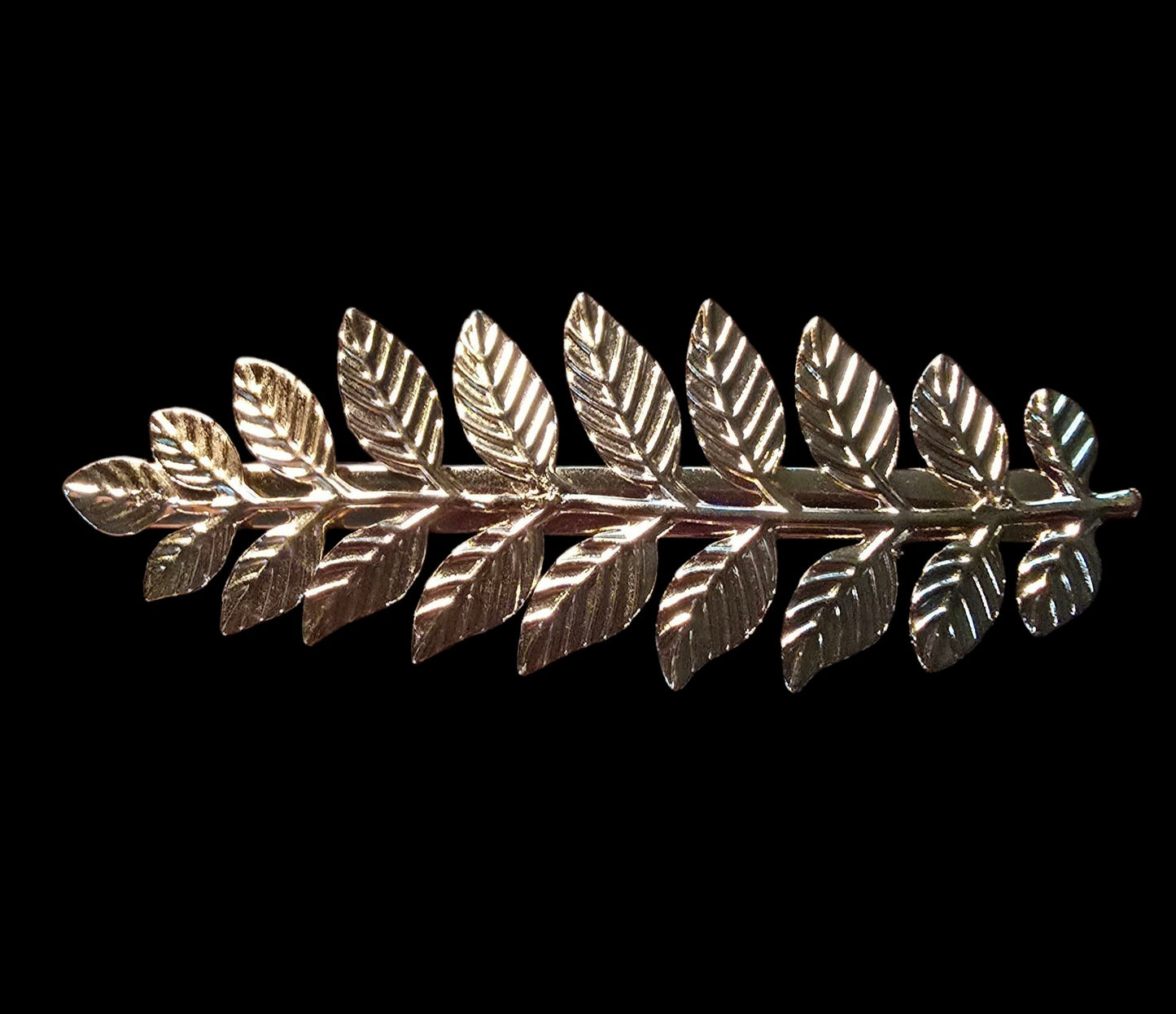 Gold Leaf Hair Barrettes – 2 Pack