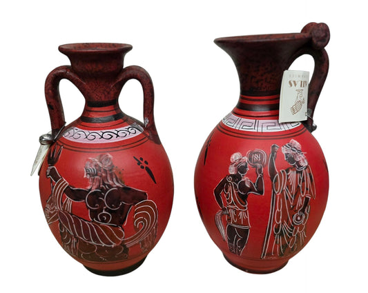 Handmade & Hand-Painted Museum Replica Vase – Imported from Athens, Greece