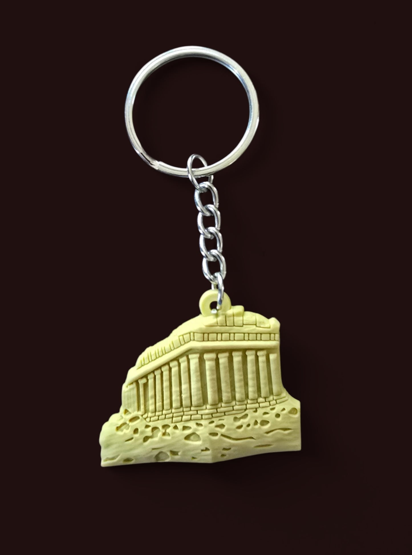 Parthenon Rubber Keychain