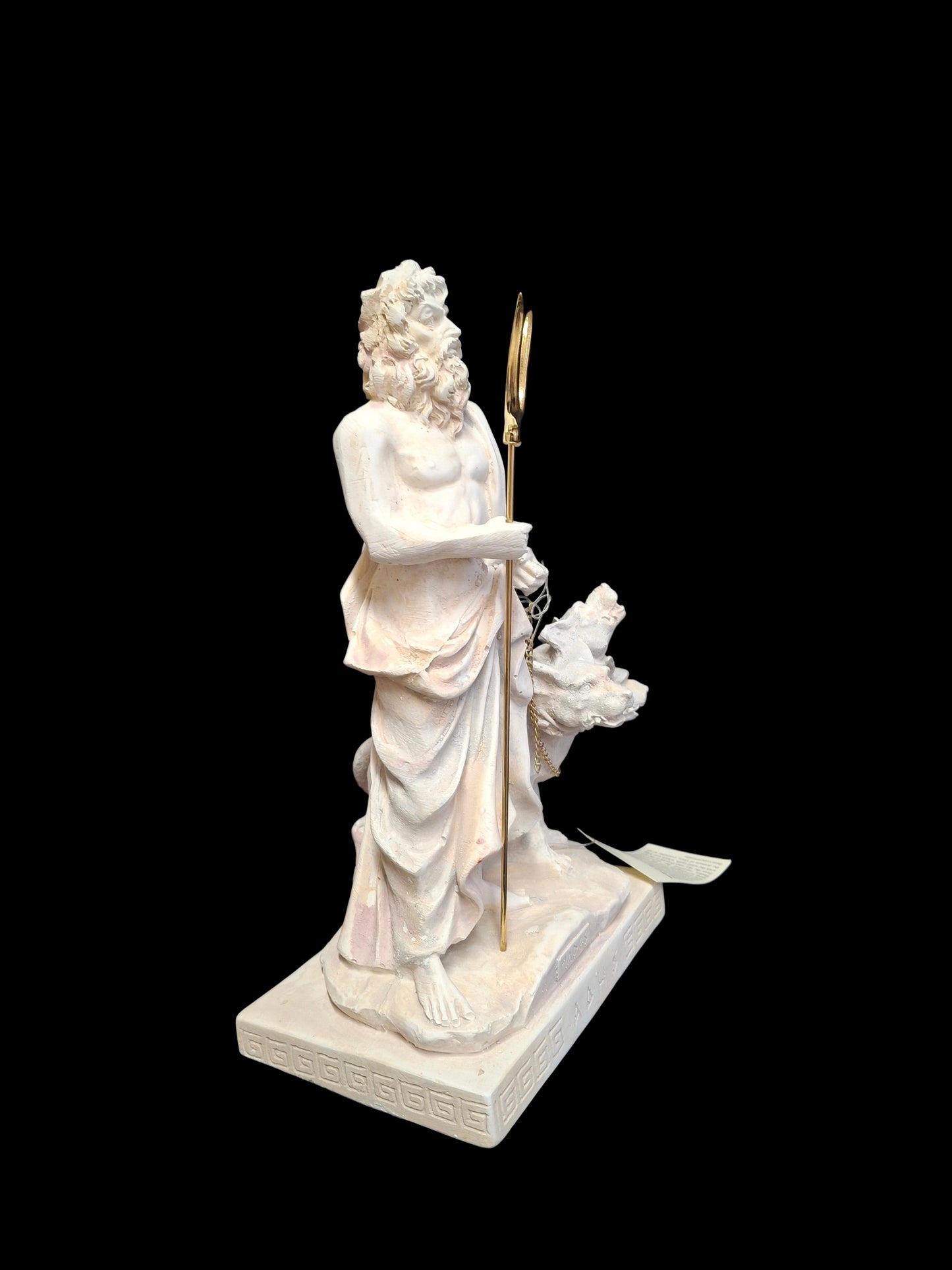 Alabaster Statue of Hades with Cerberus – 10"