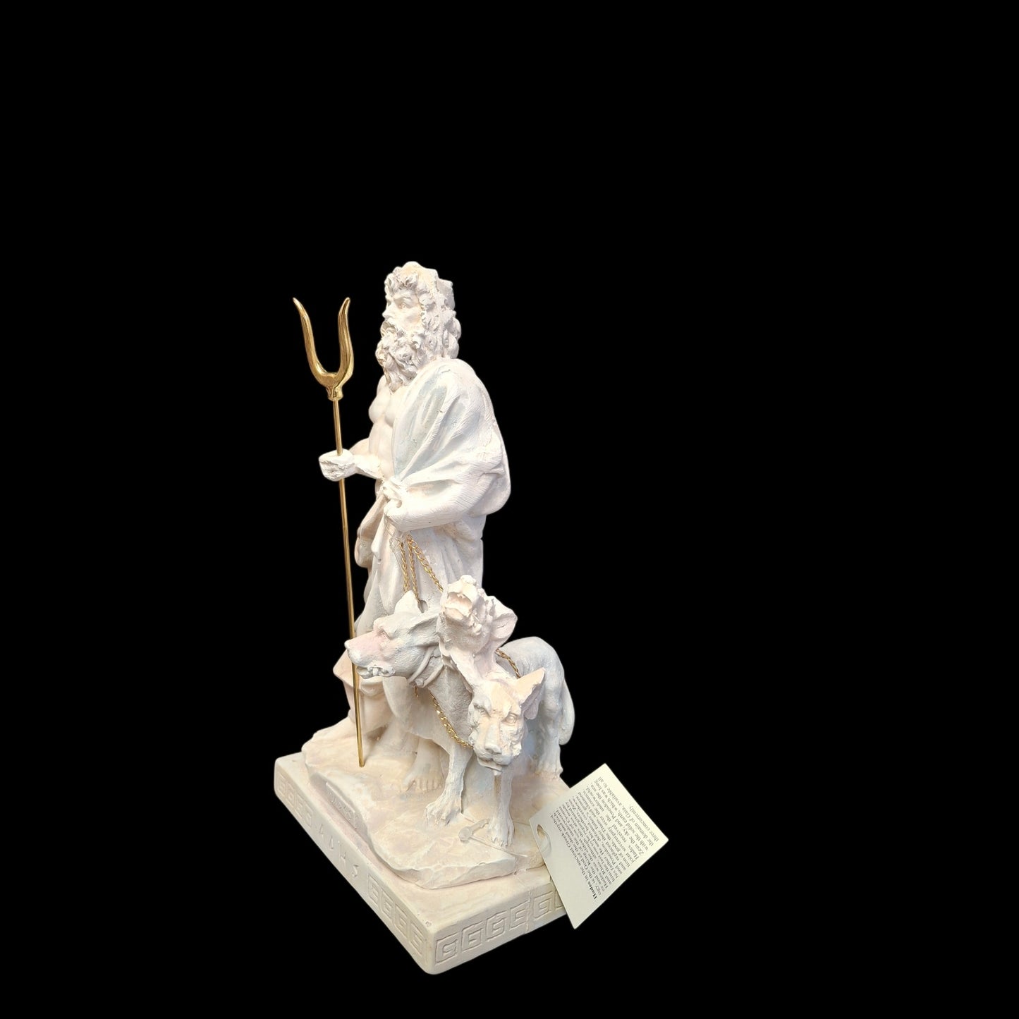 Alabaster Statue of Hades with Cerberus – 10"