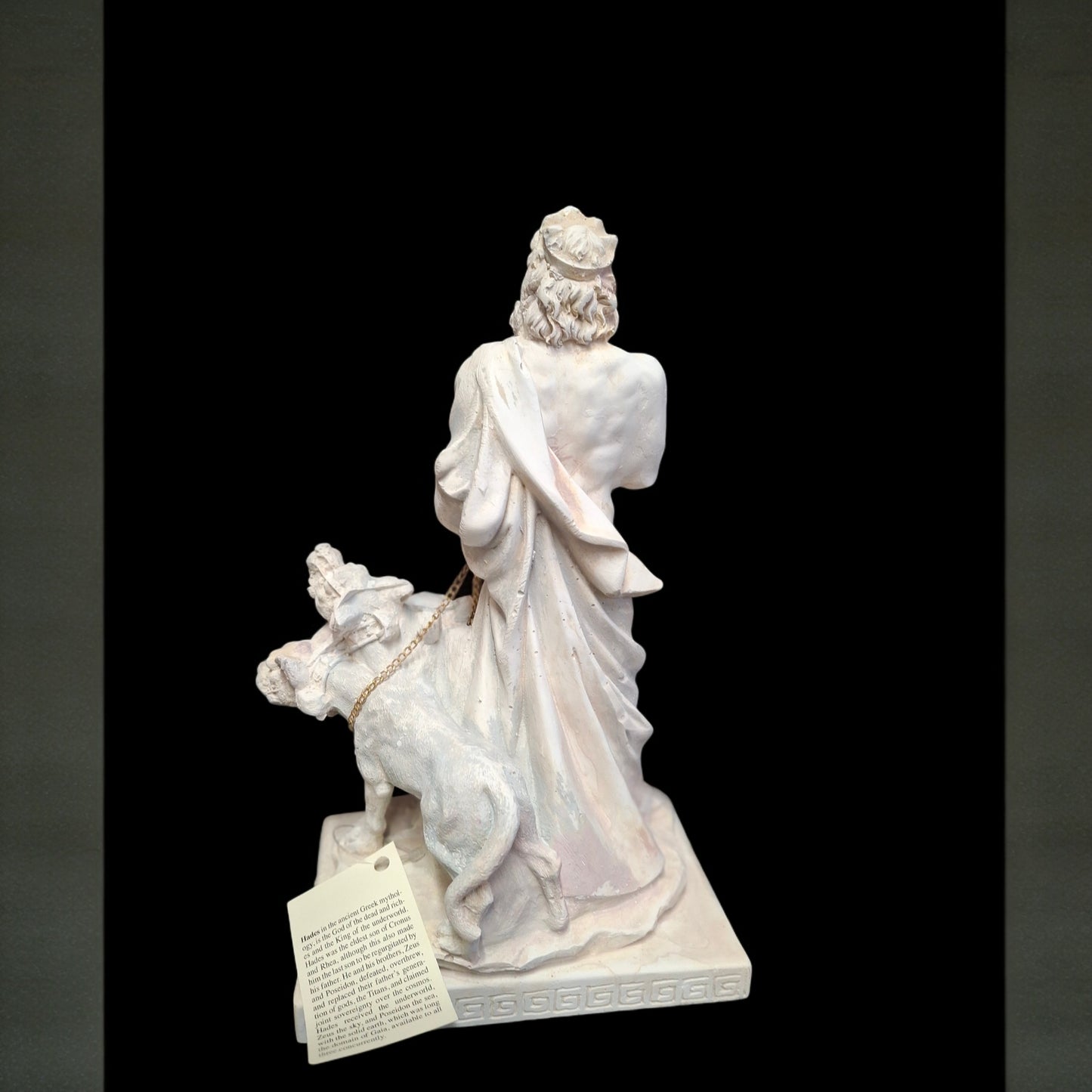 Alabaster Statue of Hades with Cerberus – 10"