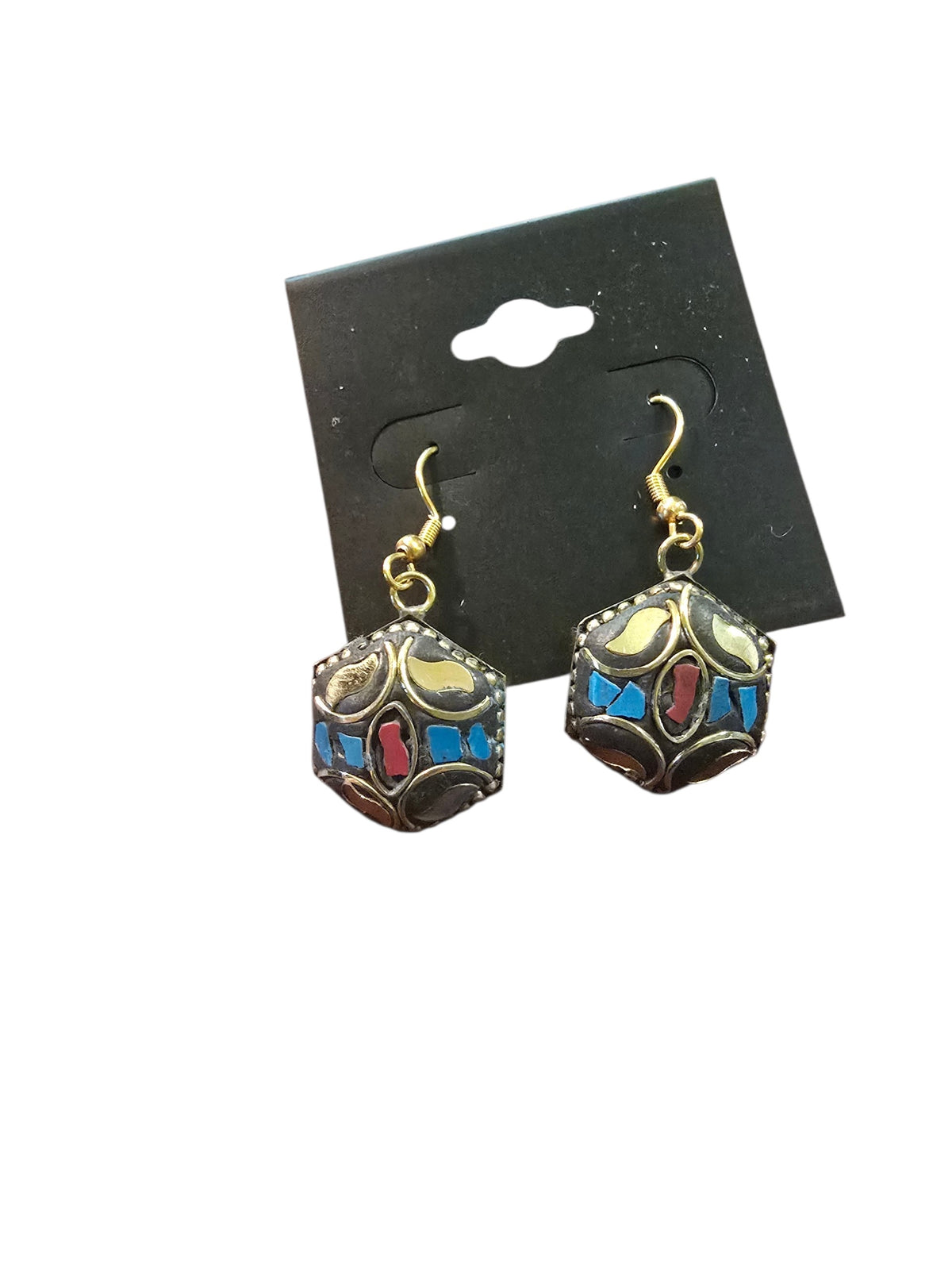 Mosaic-Style Inlay Earrings