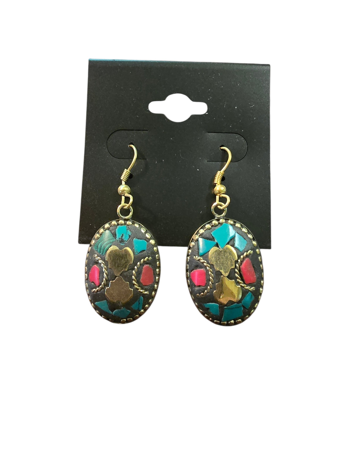 Mosaic-Style Inlay Earrings