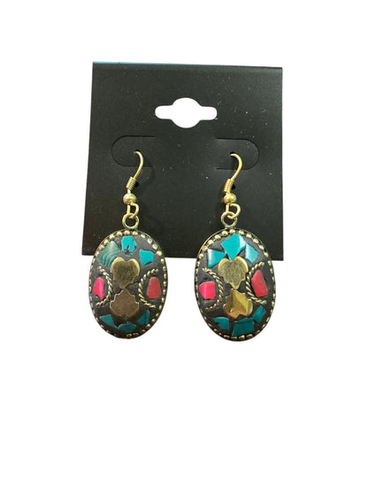 Mosaic-Style Inlay Earrings