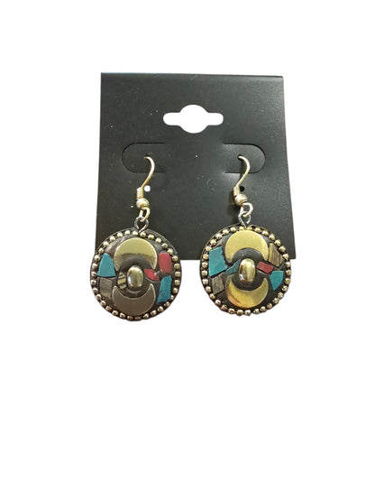 Mosaic-Style Inlay Earrings