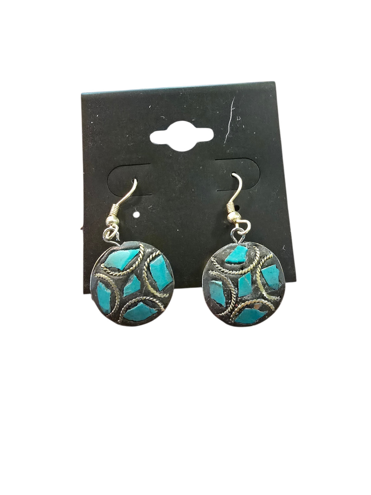 Mosaic-Style Inlay Earrings