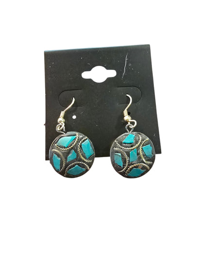 Mosaic-Style Inlay Earrings