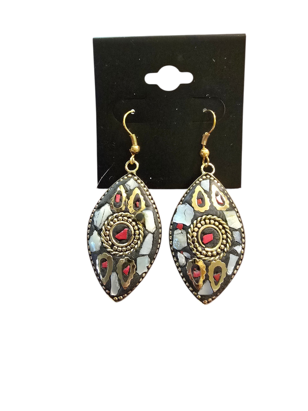 Mosaic-Style Inlay Earrings