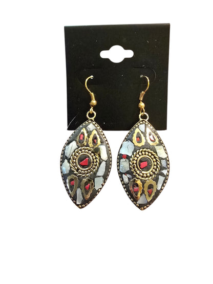 Mosaic-Style Inlay Earrings