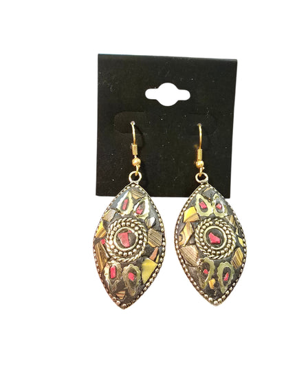 Mosaic-Style Inlay Earrings