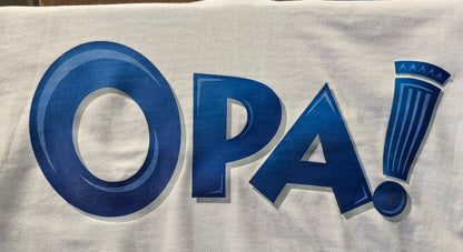 OPA! Greek-Inspired White Tee Shirt